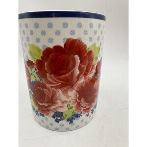 The Pioneer Woman Floral Ceramic Utensil Crock Kitchen Counter Holder